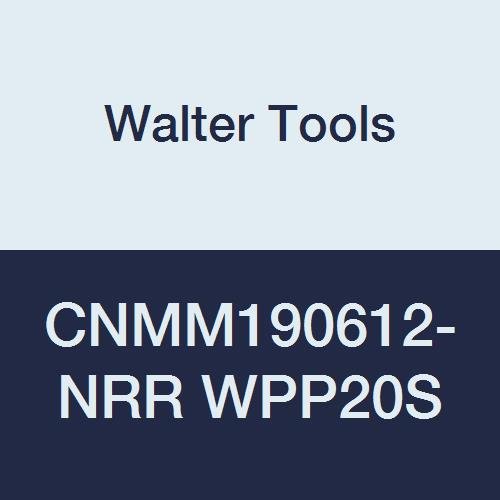 Walter Araçları CNMM190612-NRR WPP20S Karbür Tiger-Tec Negatif Endekslenebilir Dönüm Ekleme, 0.047 Köşe Yarıçapı,