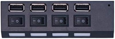 SJYDQ USB 2.0 Hub Splitter Hub Kullanımı Güç Adaptörü 4 Port Çoklu Genişletici 2.0 USB Hub Anahtarı ile PC için