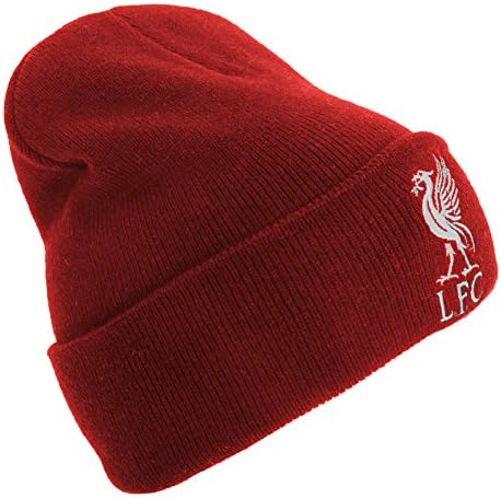 Resmi Futbol / Futbol Mal Yetişkin Liverpool FC Çekirdek Kış Bere Şapka (Bir Boyut) (Kırmızı)