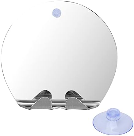 YUYTE Fogless Duş Aynası,Yuvarlak Şekil Adam Tıraş Anti Sis Duvar Asılı Banyo Tıraş Aynası Emme ile, Fogless Su Geçirmez