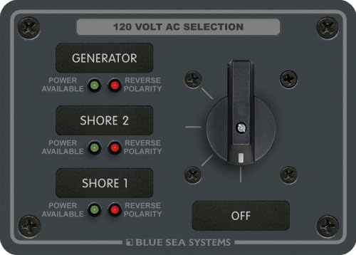 Mavi Deniz Sistemleri 8366 AC Döner Anahtar Paneli 30 Amper 3 pozisyon + Kapalı, 2 Kutuplu