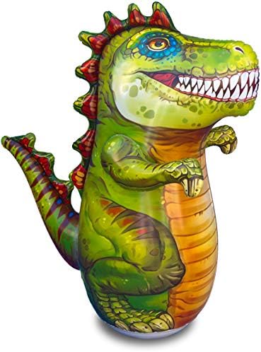 Şişme Çocuk Boks Torbası / Premium 48 Uzun Boylu 3-D T-Rex Dinozor Bop Çanta Erkek, kız ve Her Yaştan Çocuklar için
