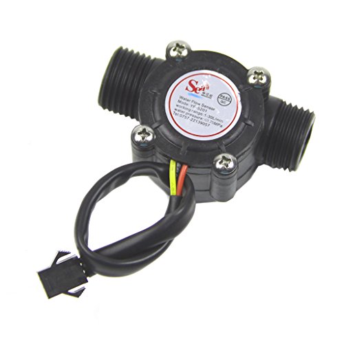 Su Akış Sensörü Debimetre Salonu Akış Sensörü Su Kontrolü 1-30L / Dak 2.0 MPa Siyah Akış Kontrol Sensörü