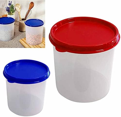 3 adet Jumbo Teneke Kutu Yuvarlak Gıda Saklama Kabı 4.7 L Plastik Kavanoz Kova BPA Ücretsiz