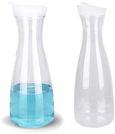 UPKOCH Plastik Sürahi meyve suyu kavanozu İçecek Sürahi kapaklı Şeffaf Geniş Ağızlı Sürahi Su Şarap Suyu Süt Kahve