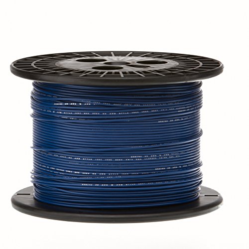 24 AWG Ölçer Telli Bağlantı Kablosu, 1000 ft Uzunluk, Mavi, 0,0201 Çap, UL1015, 600 Volt
