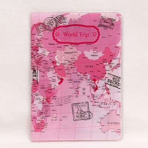 ISMARLAMA Seyahat Belge Tutucu 3 adet Seyahat Tarzı Bilet Tutma Dünya Haritası Kılıfı Kartları Belgeleri Pasaport