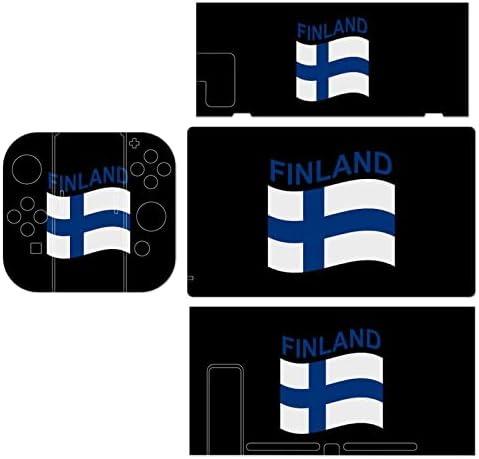 Finlandiya bayrağı süslü çıkartmalar Kapak Cilt Koruyucu Ön Kapak Nintendo Anahtarı için