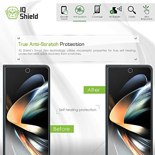 Samsung Galaxy Z Fold 4 (2'li Paket) Kabarcık Önleyici Şeffaf Film ile Uyumlu IQShield Ekran Koruyucu