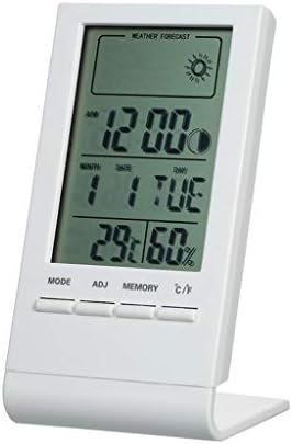 UXZDX CUJUX Mini Dijital Sıcaklık Nem Ölçer Termometre Kapalı Higrometre Monitör Ölçer çalar saat ile Max Min Değeri