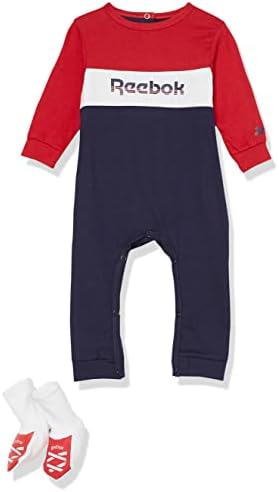 Reebok Erkek Bebek 2 Parça Tulum Pijama Giyim Seti Çoraplı