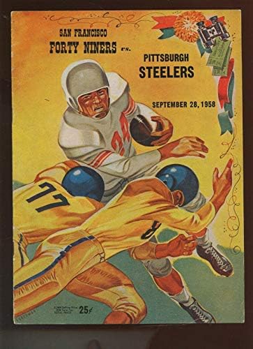 28 Eylül 1958 NFL Programı Pittsburgh Steelers Los Angeles'ta Koç ESKİ NFL Programları