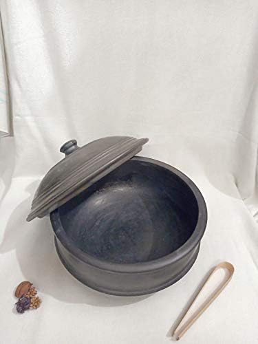 Pişmiş toprak Sachii El Yapımı Kil Koleksiyoncu Sürümü Redüksiyon Yakıtlı Roti Kutusu (10x10x6 inç, Kahverengi)
