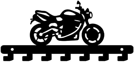 SUPERDANT Demir Duvar Kanca Motosiklet Metal Sanat Duvar Askıları Dekoratif Organizatör Raf için 7 Kanca ile Çanta