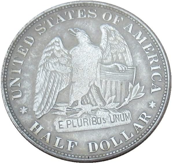 ABD Yarım Dolar hatıra parası 1877 Dış Kopya Gümüş Kaplama