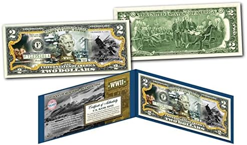 İkinci Dünya Savaşı Pearl Harbor'a Saldırı-7 Aralık 1941 Dolaşımsız İki Dolarlık Banknot Özel Baskı Koleksiyon Teşhir