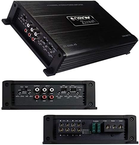 Orion Ztreet 4 Kanal Araba Amplifikatörü-Sınıf A / B Stereo Güç Amplifikatörü 2500 Watt Max 2 Ohm Kararlı, Bas Güçlendirme,