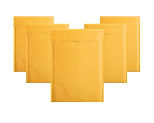 Amıff 25'li Paket Sarı Kraft Baloncuklu Zarflar 6,5 x 9 Kağıt Yastık Dolgulu Zarflar 6 1/2 x 9 Postalama için Kabuğu