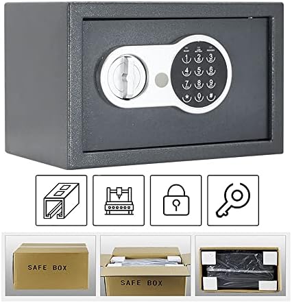 XJZHJXB Kasa Güvenlik kasası para kutusu Ev Ofis için, Yanmaz Mobilya Kasa Tuş Takımı ile, alaşımlı Çelik Şifre güvenli