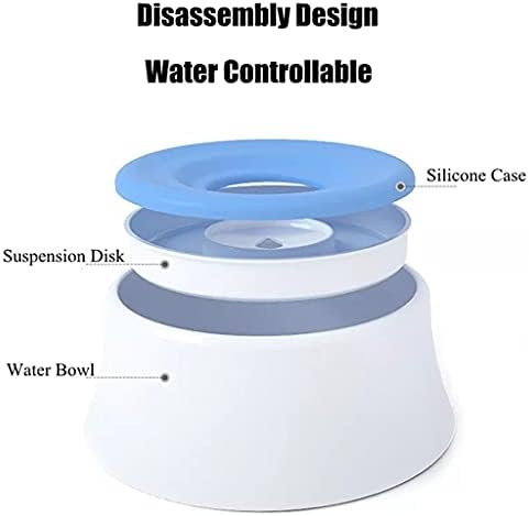 DHDM Pet Köpek su kasesi Yüzen Kase Yavaş Su Besleyici İçecek dağıtıcı Anti-taşma Pet Çeşme 1200ml Sıçramasız su kasesi