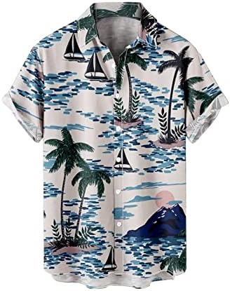 Bmısegm Yaz Büyük Boy T Shirt Erkekler için erkek Yaz Tatili Turizm Plaj Moda Trendi Eğlence 3D Dijital Giyim T