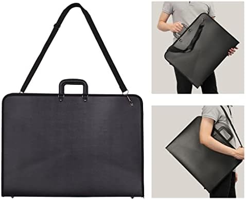 WYFDP Taşınabilir Boyama Plaka Çanta Çizim Kroki Kurulu Depolama Dosya Çantası Belge Taşıma çantası (Renk: Siyah,