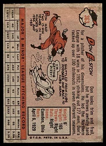 1958 Topps 363 Don Elston Chicago Cubs (Beyzbol Kartı) ESKİ / MT Cubs