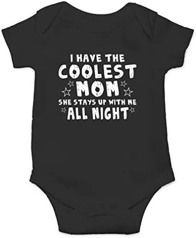AW Modası En Havalı Annem Var, Bütün Gece Benimle Kalıyor-Mini Patron-Sevimli Tek Parça Bebek Bebek Tulumu