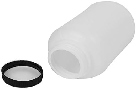 Yeni Lon0167 5 adet 600ml Plastik Geniş Ağızlı Yuvarlak Conta Astarı Reaktif Şişesi Örnek Şişesi Beyaz (5 stücke 600