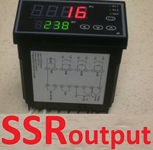 1/8 DİN Fahrenheit Rampası Emmek sıcaklık kontrol cihazı Fırın + SSR + Soğutucu + Termokupl Programlanabilir Kontrol