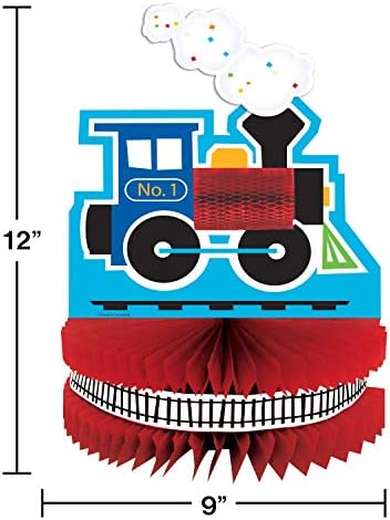 Yaratıcı Dönüştürme Tren Petek Centerpiece, 12 x 9, Kraliyet Mavi / Kırmızı