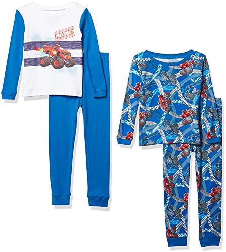 Blaze ve Canavar Makineleri Yürümeye Başlayan Çocuklar 4 parçalı Uzun Kollu Pijama Takımı