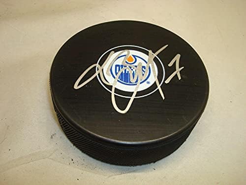 Laurent Brossoit İmzalı Edmonton Oilers Hokey Diski İmzalı 1D İmzalı NHL Diskleri