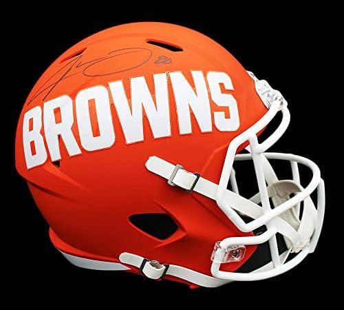 Jarvis Landry İmzalı Cleveland Browns Speed Tam Boy AMFİ NFL Kaskı-İmzalı NFL Kaskları