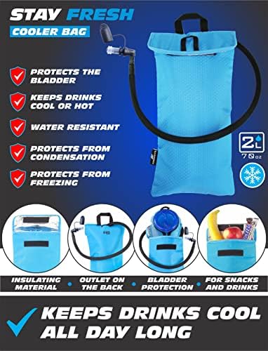 FREEMOVE suluk sırt çantası-Su 2L hidrasyon kesesi ve yalıtımlı soğutucu çanta, 10L genel depolama kapasitesi | yürüyüş,