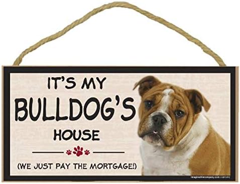 Bu Ahşap Cins Dekoratif İpotek İşaretini Hayal Edin, Bulldog