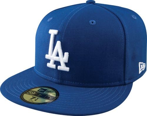 Major League Baseball Los Angeles Dodgers Light Royal, Beyaz 59 ELLİ Takılı Kapaklı