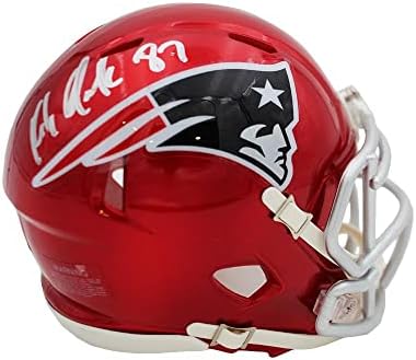Rob Gronkowski İmzalı New England Patriots Hızlı Flaş NFL Mini Kask-İmzalı NFL Mini Kasklar