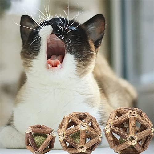Catnip Topu, Catnip Topu Kedi Oyuncaklar Interaktif Oyuncak Yavru Kedi Temizleme Kediler Diş Sağlıklı Catnip Topu