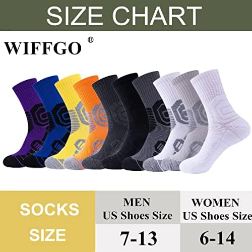 WİFFGO Atletik Yastıklı Çorap Erkekler İçin Spor Esneklik Koşu Sıkıştırma Egzersiz Boyutu 6-14 Açık Erkek Ekip Çorap