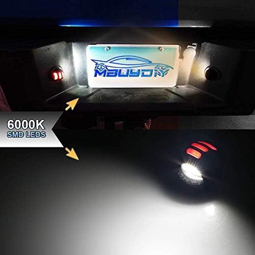 MbuyDIY LED plaka aydınlatma ışığı lamba donanımı Kırmızı OLED Neon Tüp ile Uyumlu F150 1990-2014, F250 F350 1999-,
