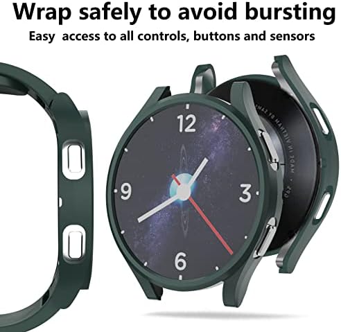 [5 + 6 Paket] WİSKİİ Uyumlu Samsung Galaxy Watch 5/4 Ekran Koruyucu ve Kılıf 40MM, 6 Paket Buğu Önleyici, Su Geçirmez