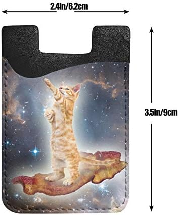 3 m yapıştırıcı çubuk-On Kımlık kredi kartı cüzdanı telefon kılıfı Kılıfı Kol Cep Pizza Kedi 1-2
