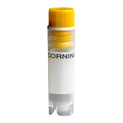 Corning 431417 Polipropilen İç Dişli Polipropilen Kriyojenik Şişe, Yuvarlak Tabanlı, 2mL Kapasiteli, Sarı Kapaklı