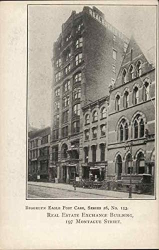 Emlak Borsası Binası, 197 Montague Caddesi Brooklyn, New York NY Orijinal Antika Kartpostal