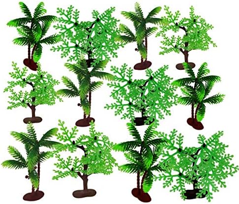 Xplore Oyuncaklar 24 Adet 4.5 inç Model Ağaçları Figürleri Tabanı ile, El Sanatları için, Kek Dekorasyon, Manzara