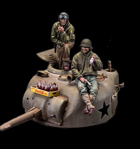 Goodmoel 1/35 İKINCI dünya savaşı ABD Tankı Asker Reçine Şekil (Tank ile) / Demonte ve Boyasız Asker Minyatür Kiti