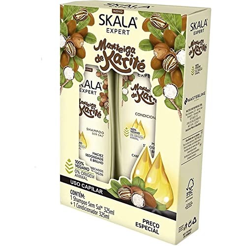 Skala-Linha Expert - Kit Manteiga de Karite Şampuan e Condicionador (2 x 325 Ml) - (Uzman Koleksiyonu-Shea Yağı Şampuan