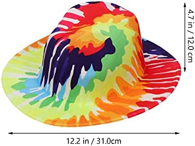 PRETYZOOM 1 Adet Renkli Yün Şapka Caz Kap Keçe Kap Cosplay Dekor Şapka Kadın Erkek Cadılar Bayramı Ev Dekor Hediye