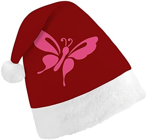 Pembe kelebek Noel şapka Santa şapka komik Noel şapka tatil parti şapkaları kadınlar/Erkekler için